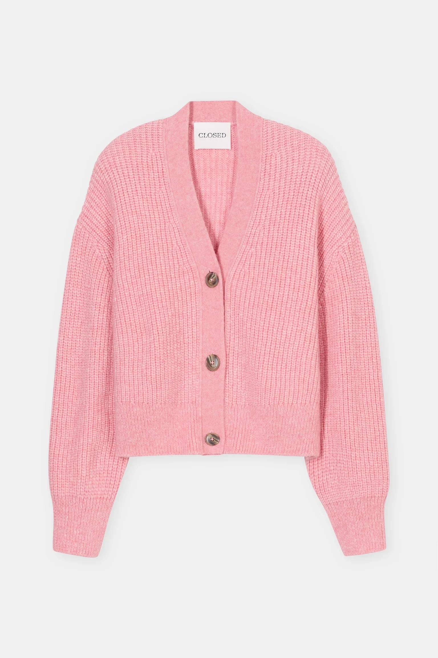 Closed cardigan alpaca mix pink