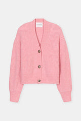Closed cardigan alpaca mix pink