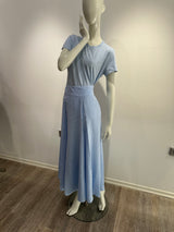 120% Lino Skirt light blue