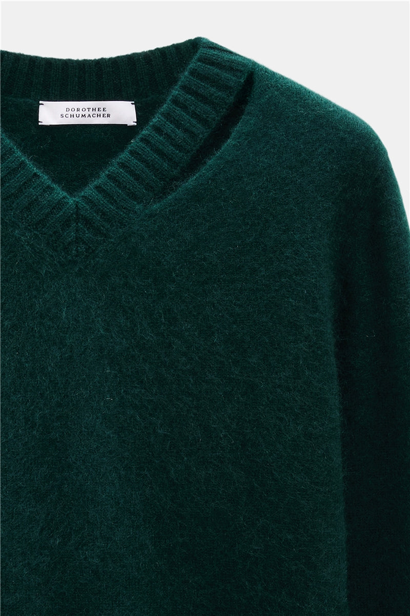Dorothee Schumacher Pullover Fluffy Statements Emerald