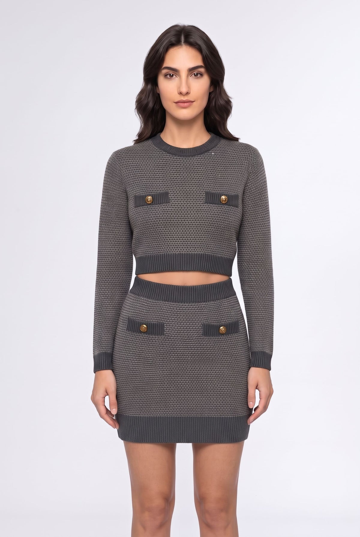 Franchi Sweater Crop Grigio